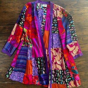Vintage 80’s-90’s Colorful Patchwork Kimono